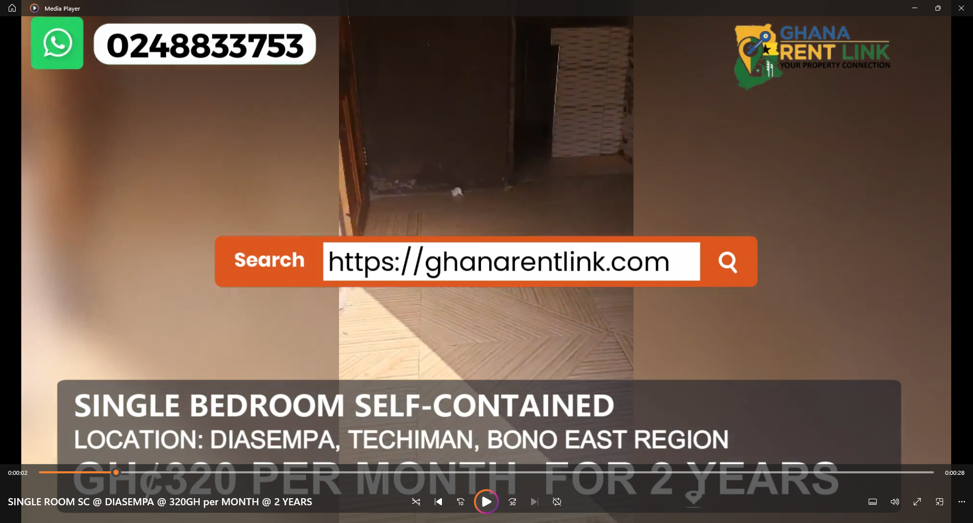 Single Room Self-Contained for Rent at Diasempa
