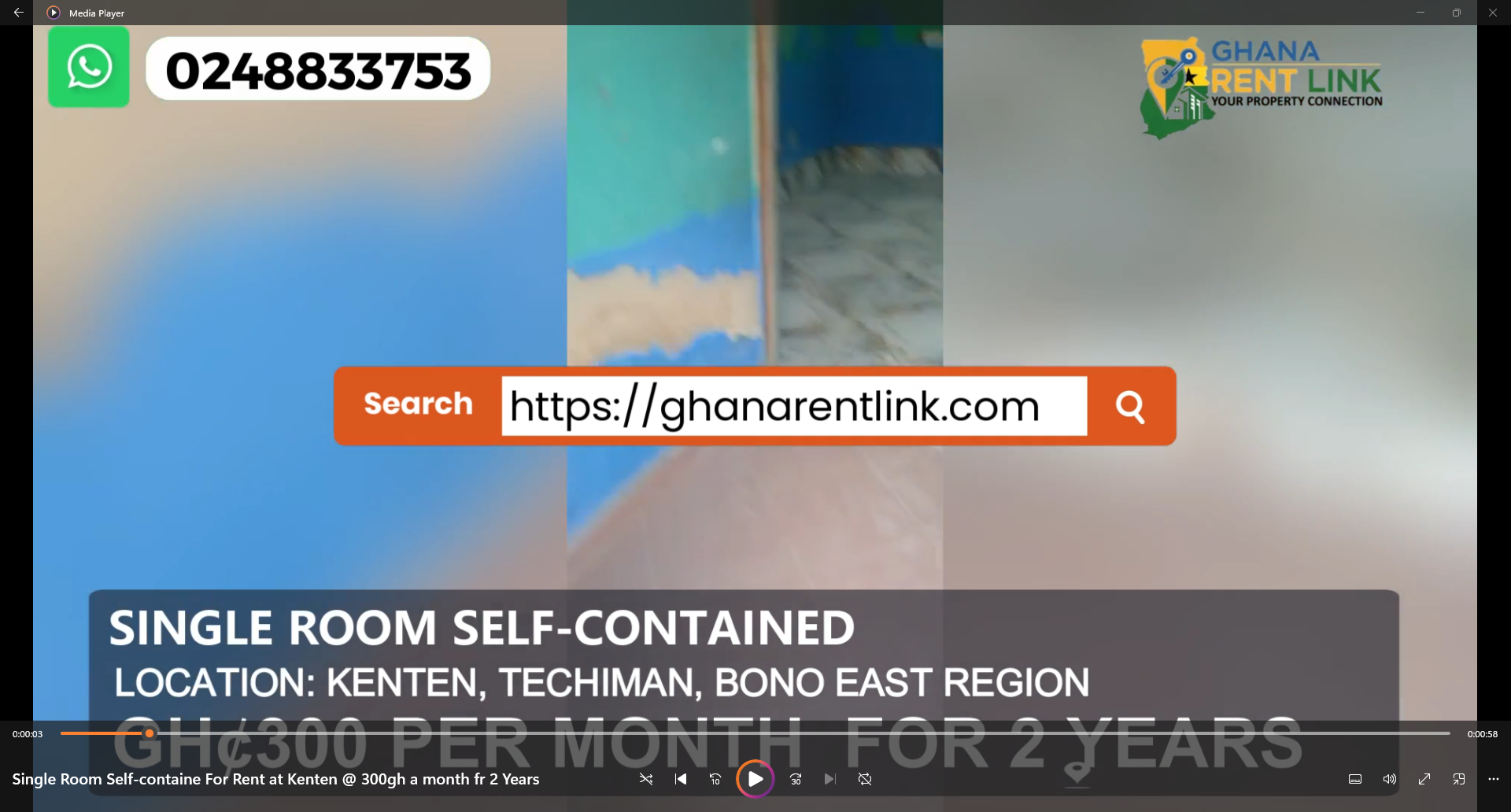 Single Room Self-Contained for Rent