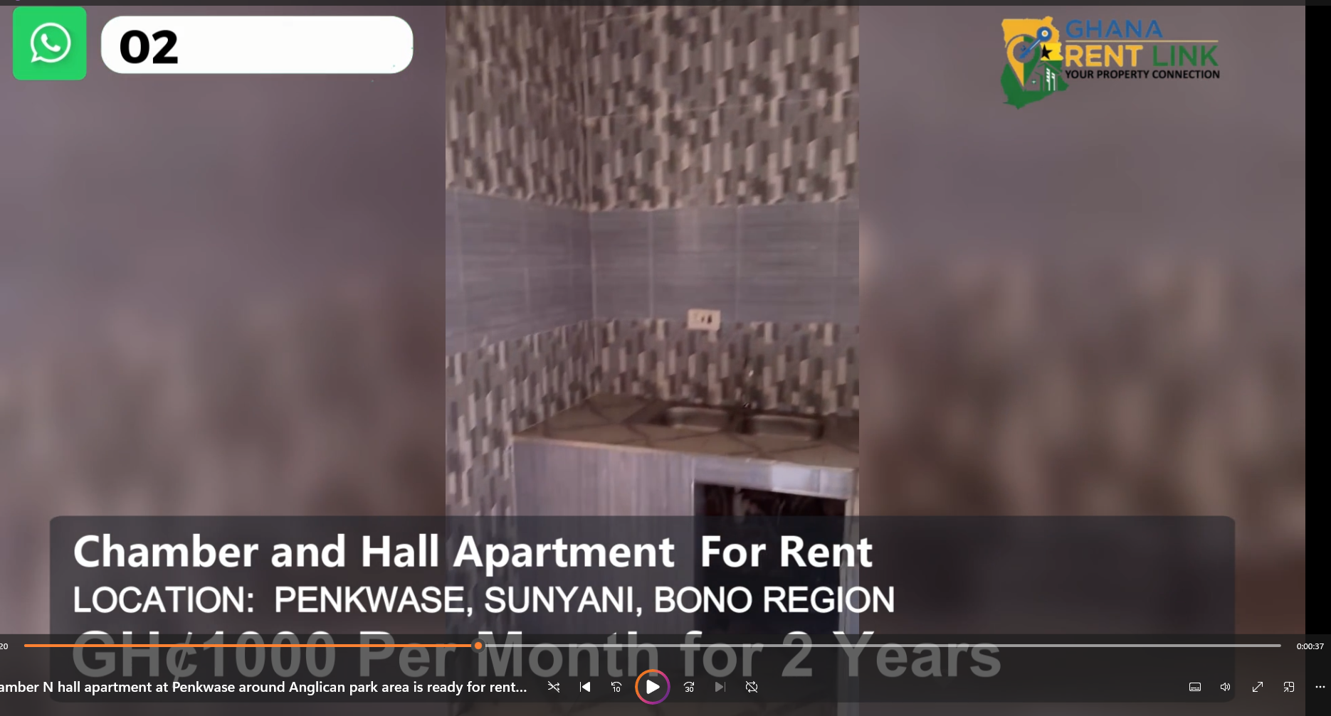 Chamber & Hall Apartment for Rent in Penkwase