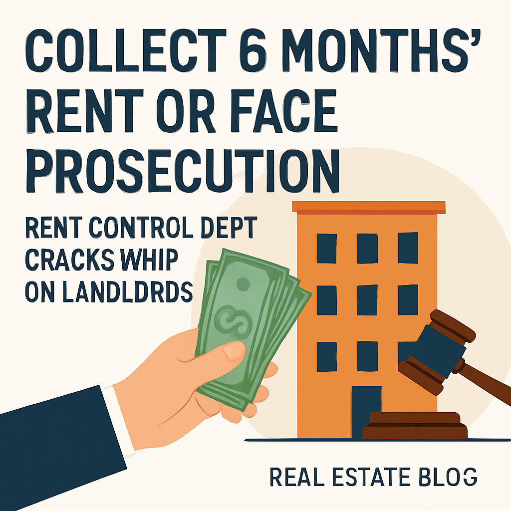 Collect 6 Months’ Rent or Face Prosecution … Rent Control Dept Cracks Whip on Landlords