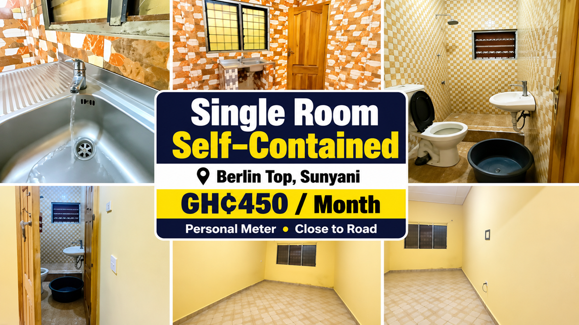 Single Room Self-Contained for Rent at Berlin Top, Sunyani