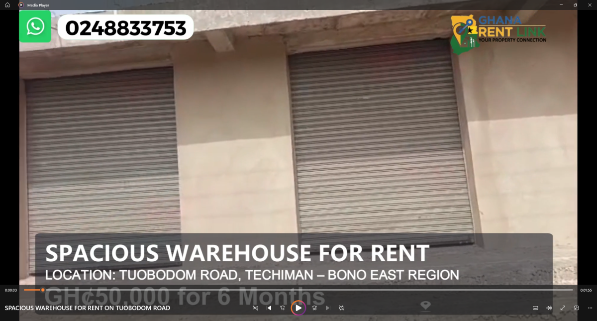 Warehouse for Rent on Tuobodom Road