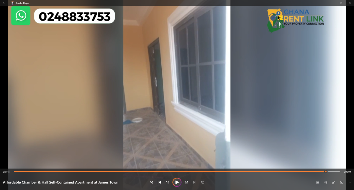 Affordable Chamber & Hall Self-Contained Apartment at James Town