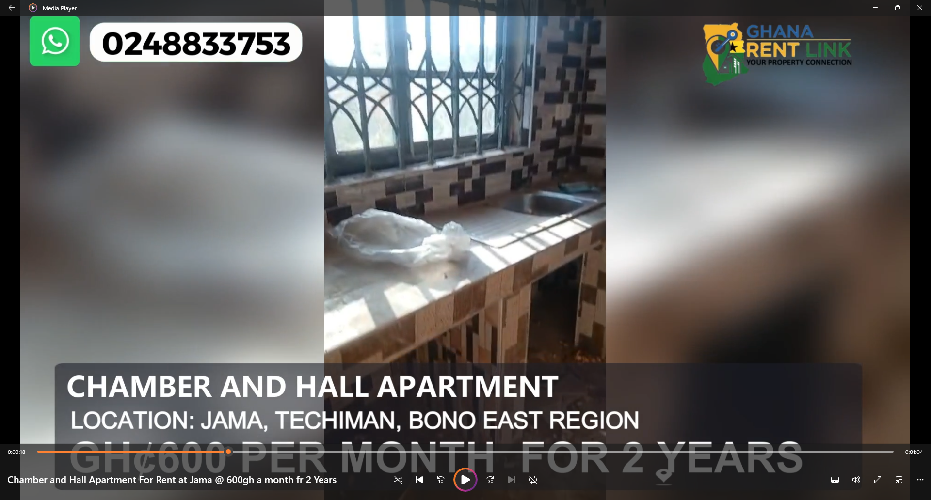 Chamber and Hall Apartment for Rent
