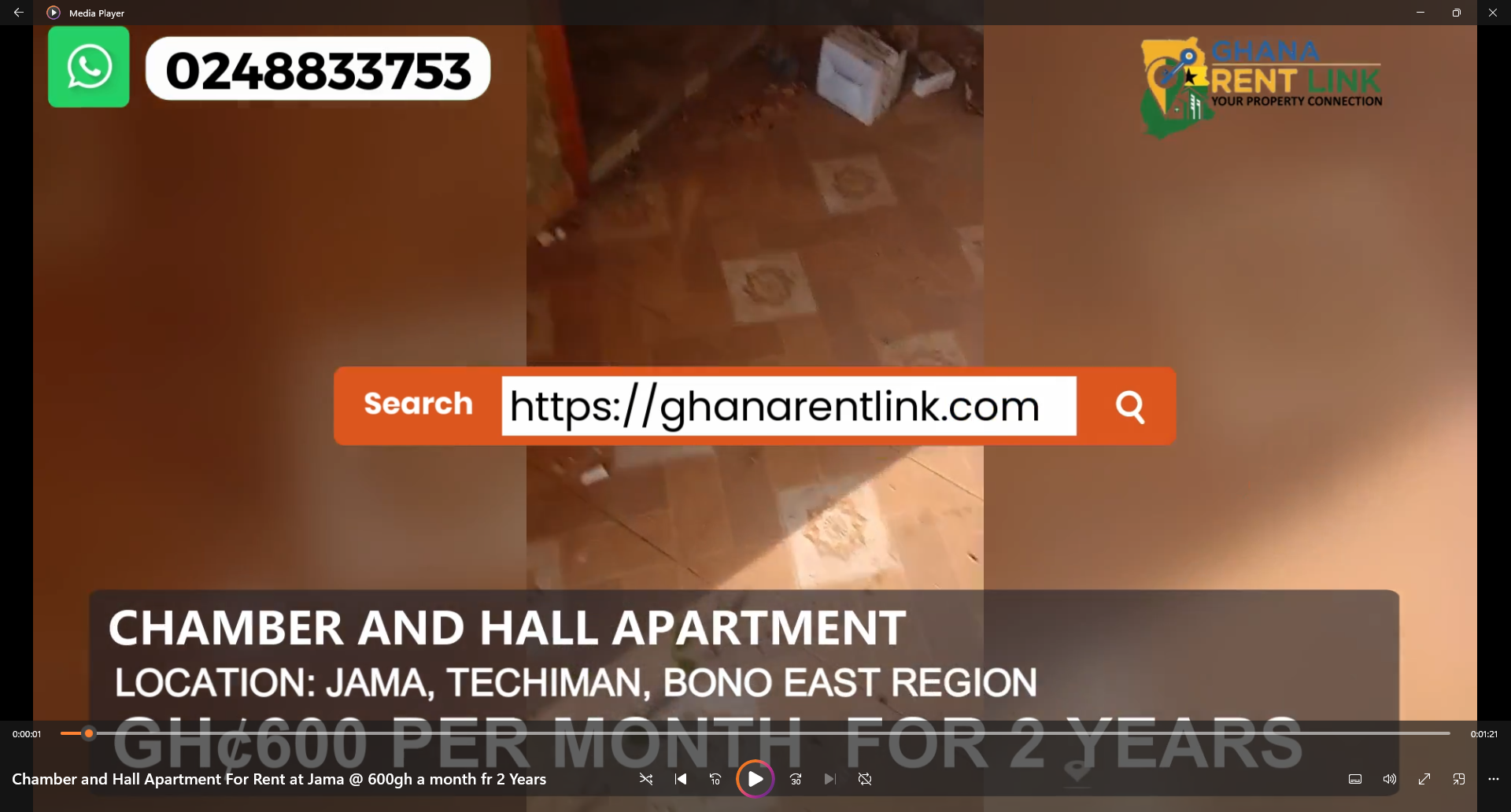 Chamber and Hall Apartment for Rent