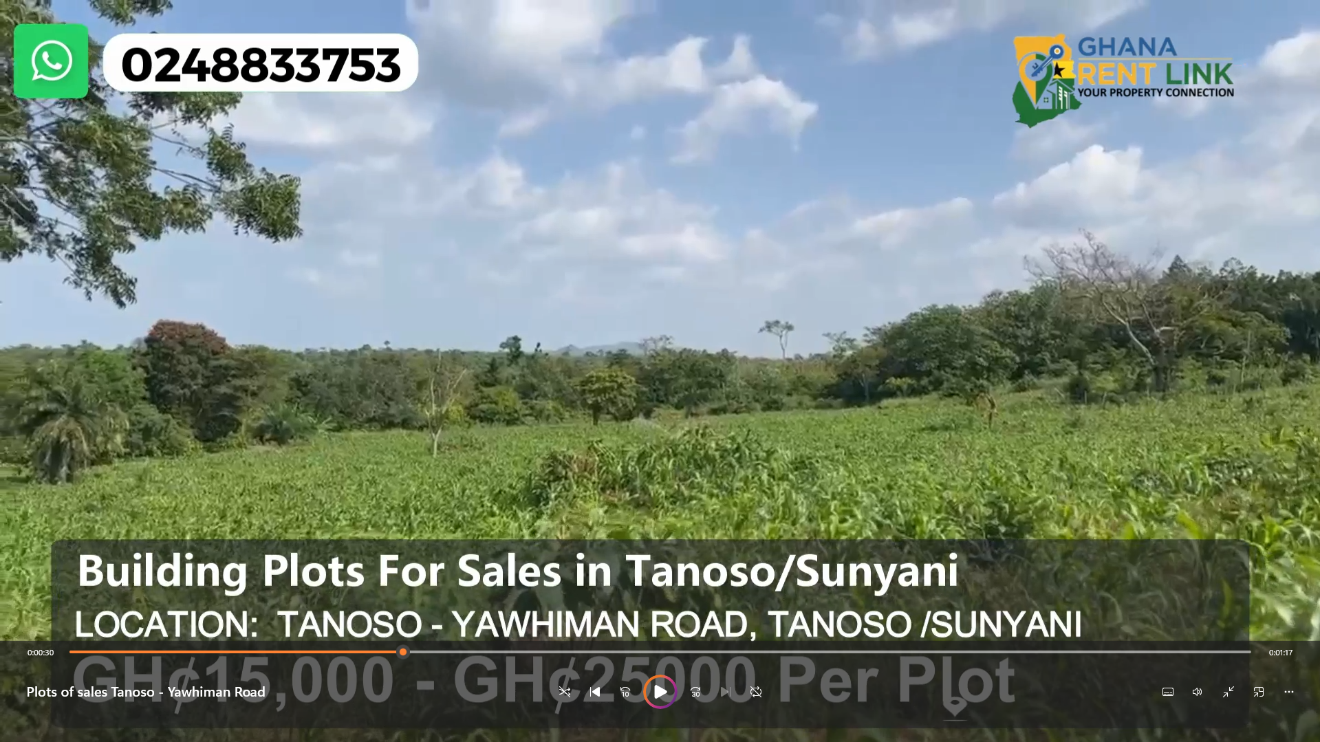 Affordable Land for Sale in Sunyani (Tanoso – Yawhiman Road)