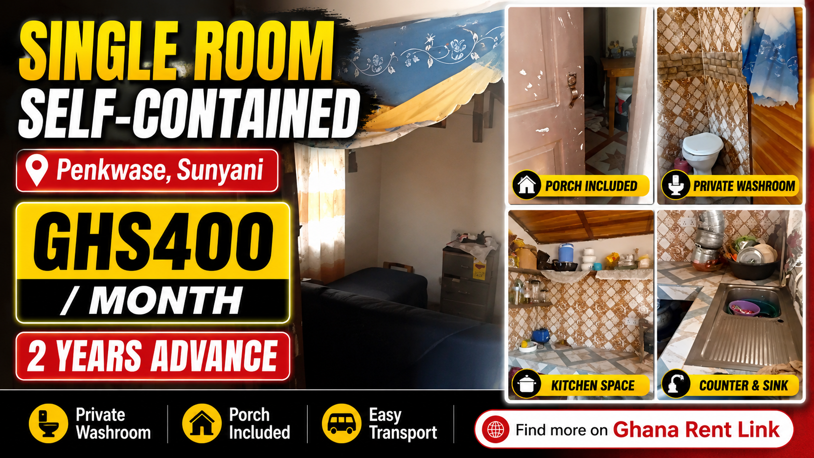 Single Room Self-Contained with Porch