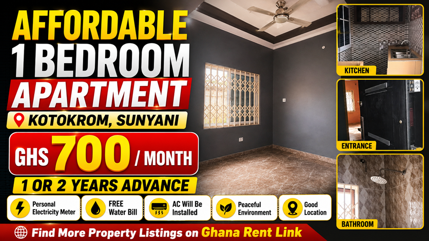 1 Bedroom Apartment with Free Water