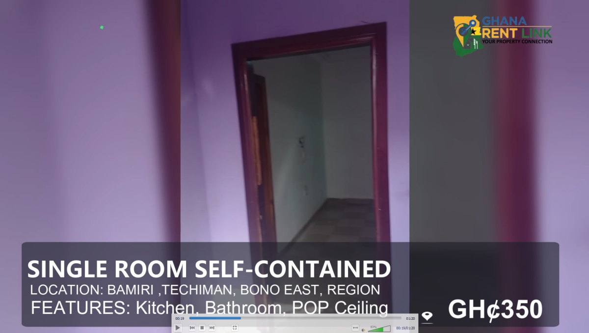Single Room Self-Contained for Rent at Bamiri, Techiman